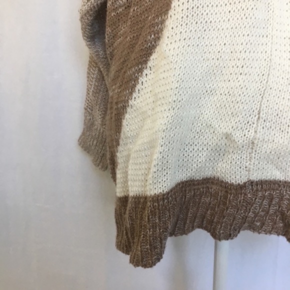 Mossimo // Tan, Cream Chunky Sweater Cardigan M - Picture 6 of 8